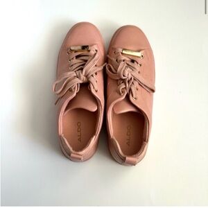 Aldo pink leather (faux) sneakers